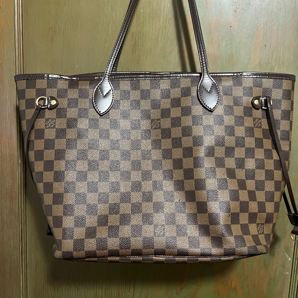 Louis Vuitton neverfull Checkered Brown Tote Bag